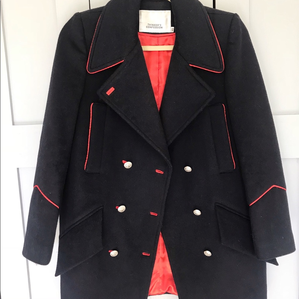SOLD❤️Double breasted military wool coat